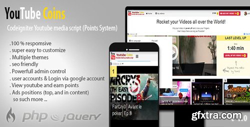 CodeCanyon - YouTube Coins v1.0 - (Media Script + Points System) - 11417642