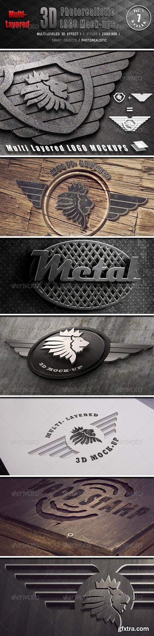 GraphicRiver - Photorealistic Multi-Layered 3D Logo Mock-Up