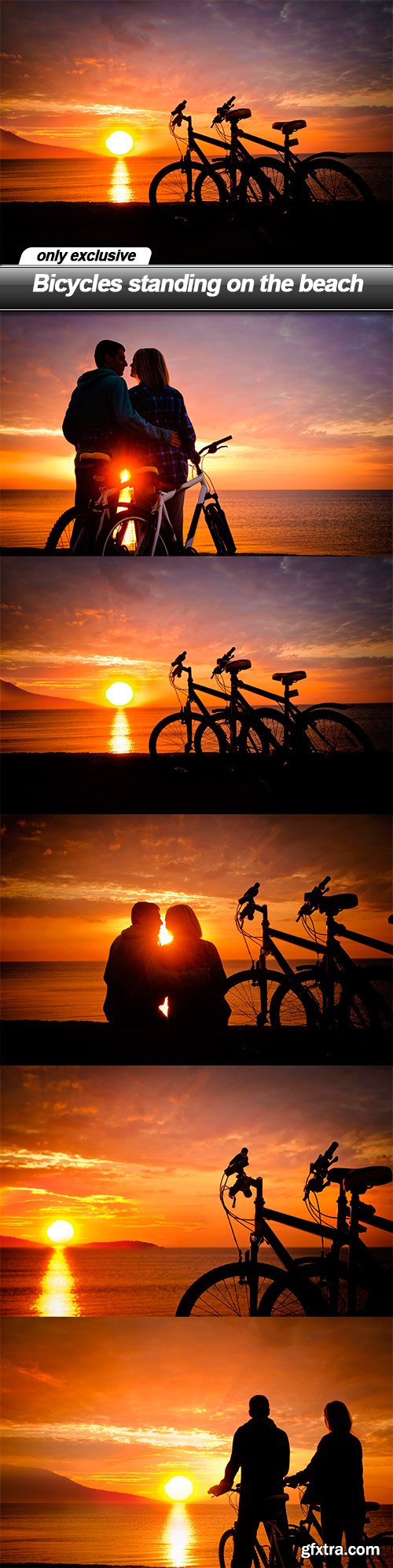Bicycles standing on the beach - 5 UHQ JPEG