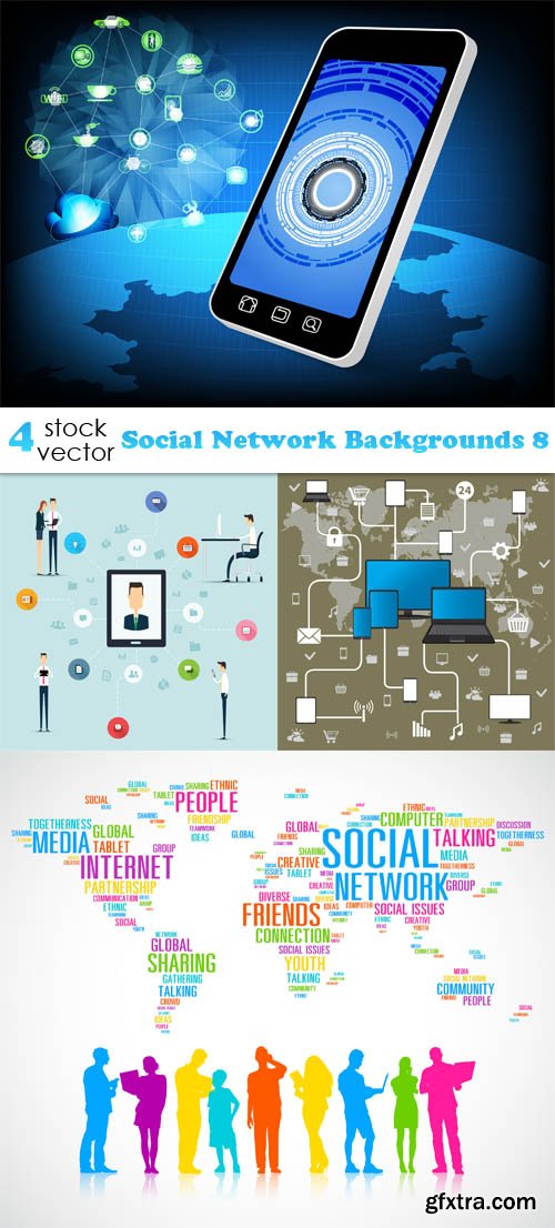 Vectors - Social Network Backgrounds 8