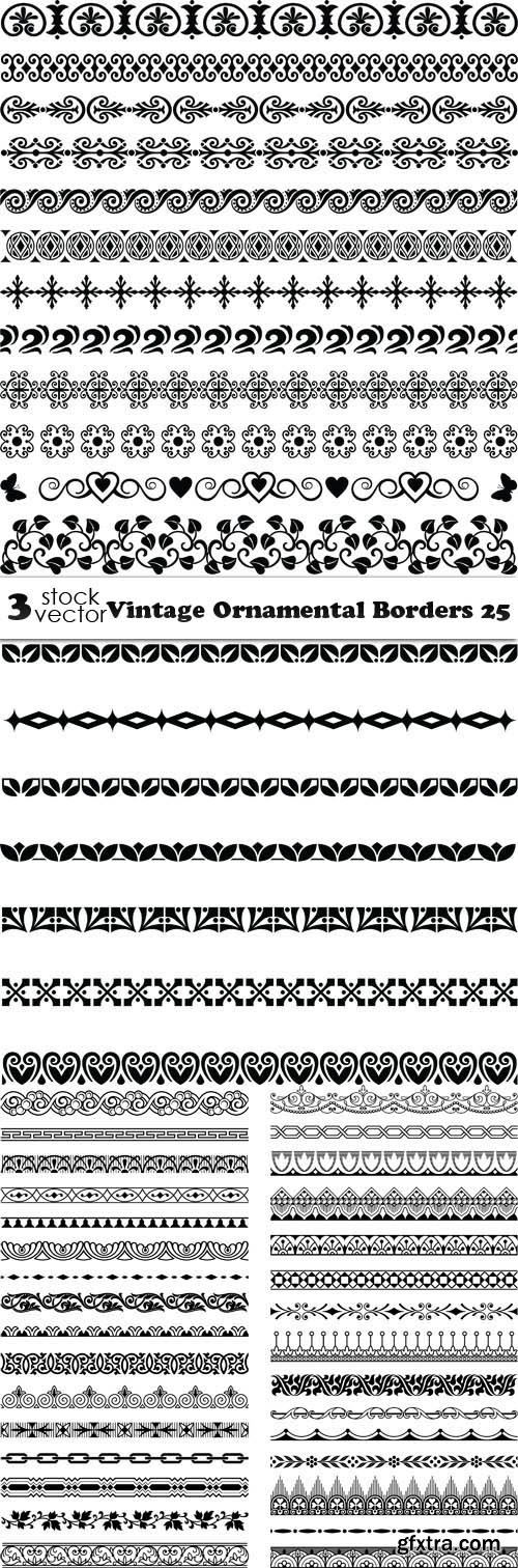 Vectors - Vintage Ornamental Borders 25