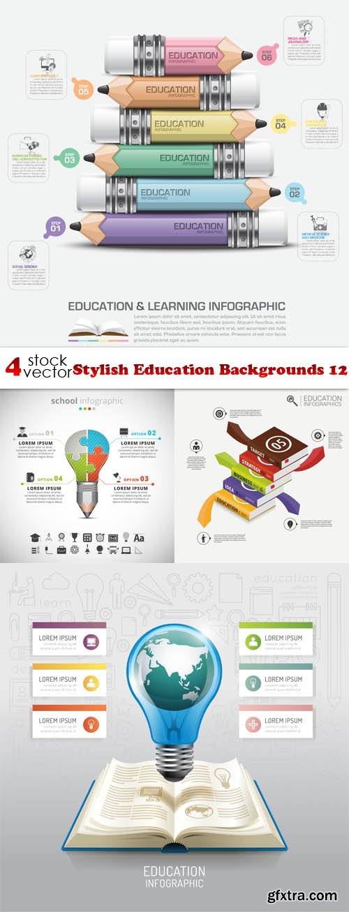 Vectors - Stylish Education Backgrounds 12