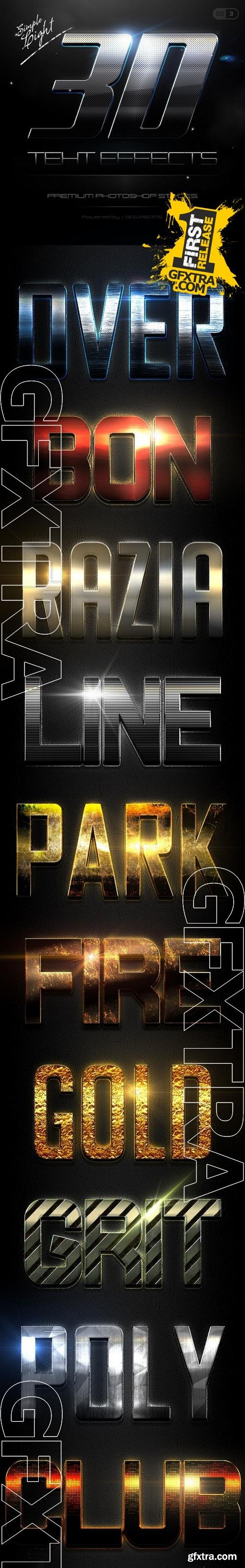 Simple 3D Light Text Effects GO.3 - Graphicriver 11692145