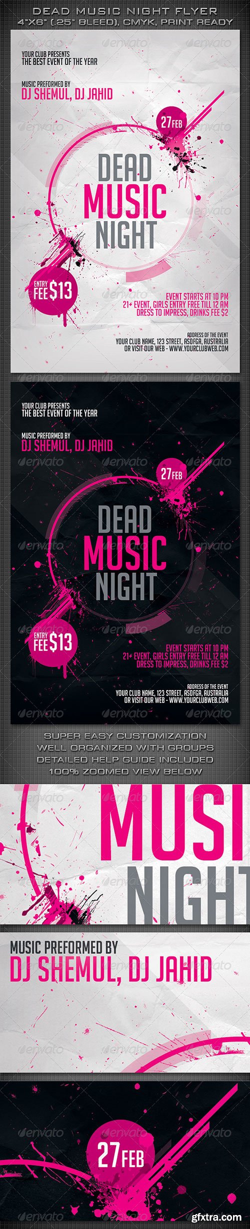 GraphicRiver - Dead Music Night Flyer