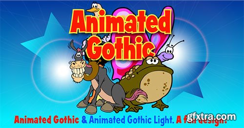 Animated Gothic - Fun Designed for Kid\'s Stuff OTF $70