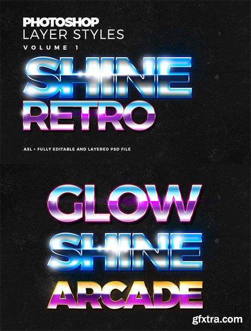 Modern and Glossy Photoshop Text Styles