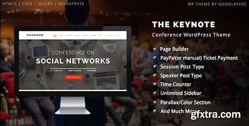 ThemeForest - The Keynote v1.01 - Conference / Event / Meeting WordPress Theme - 9718856