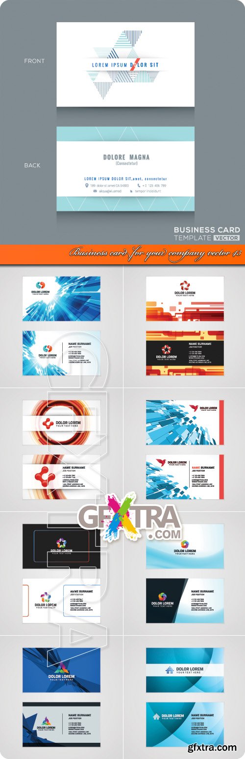 Business card for your company vector 43