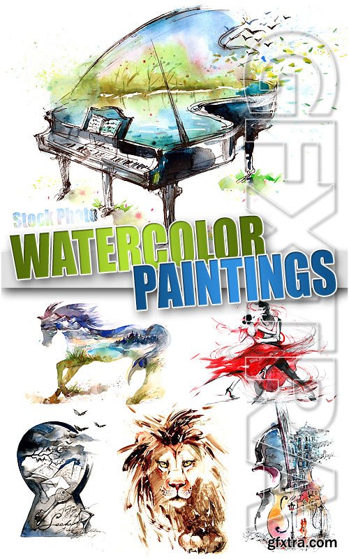 Watercolor paintings - UHQ Stock Photo