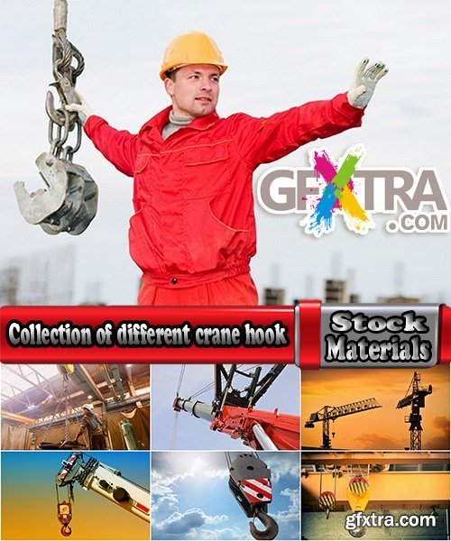 Collection of different crane hook Industry construction of metal cable builder 25 HQ Jpeg