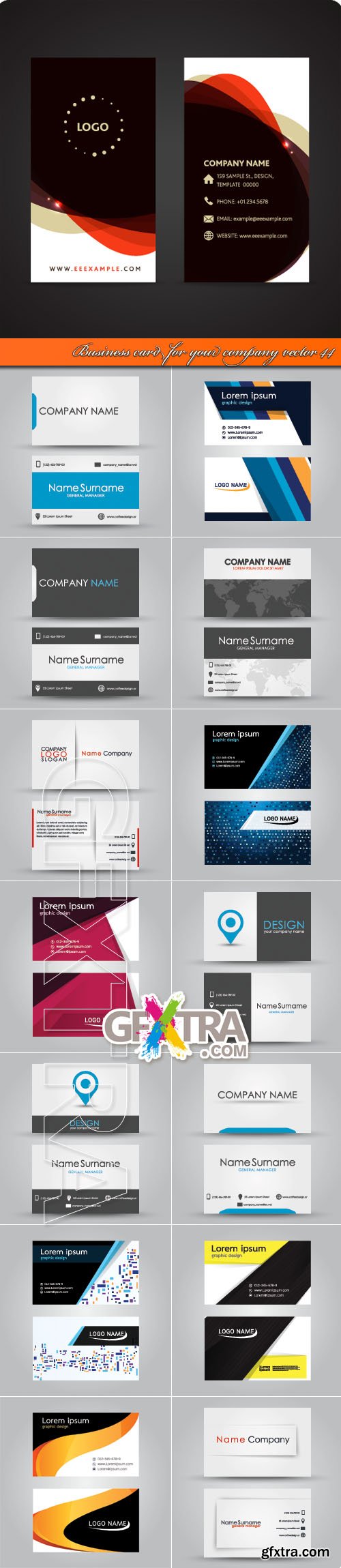 Business card for your company vector 44