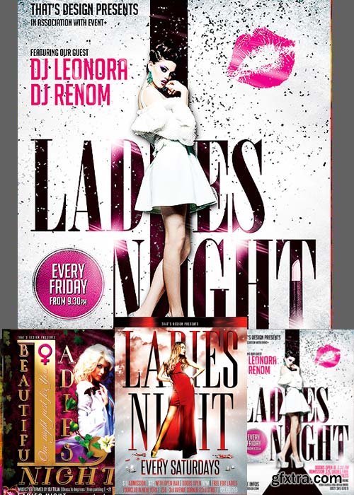 Ladies Night Flyer Bundle par 1 + Facebook Cover
