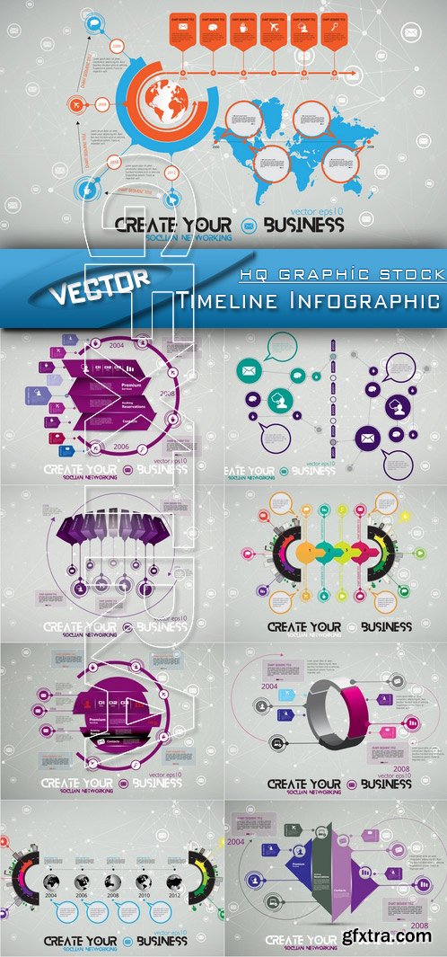 Stock Vector - Timeline Infographic