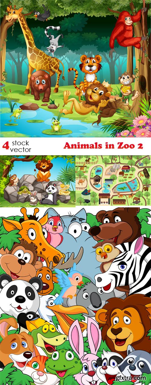 Vectors - Animals in Zoo 2
