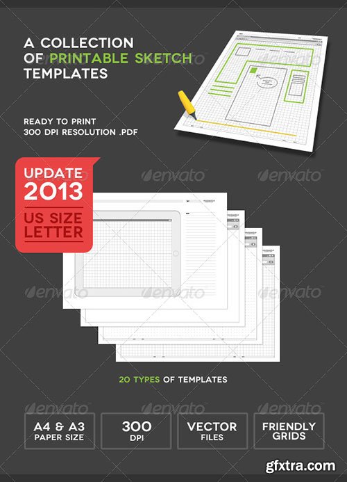 GraphicRiver - Printable Sketch Templates