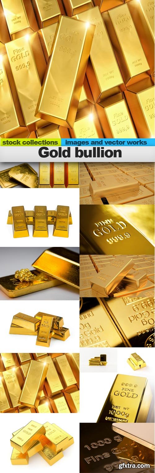 Gold bullion, 15 x UHQ JPEG