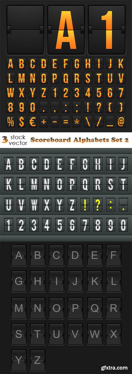 Vectors - Scoreboard Alphabets Set 2