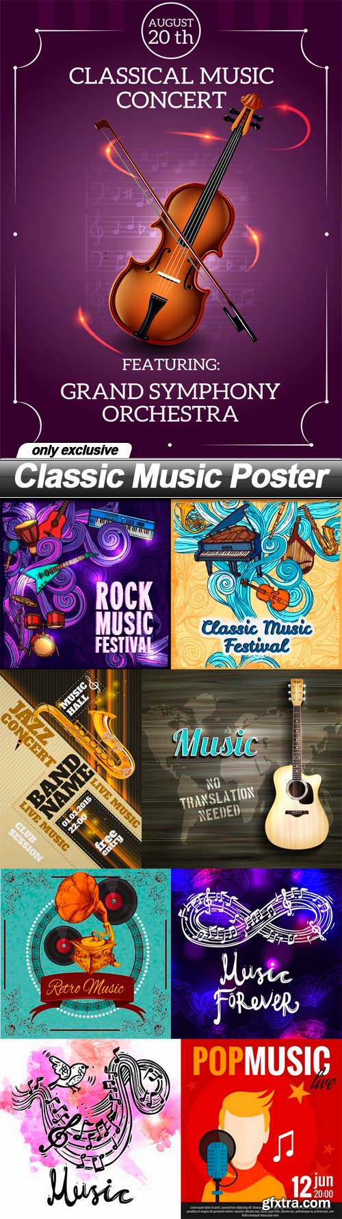 Classic Music Poster - 9 EPS
