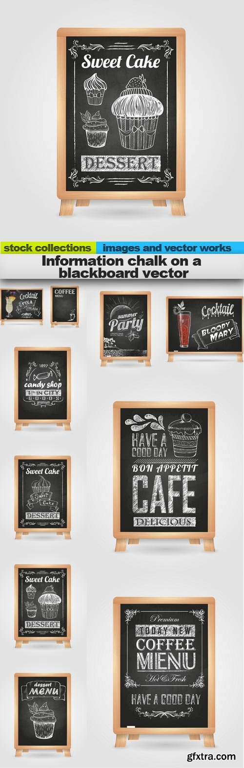 Information chalk on a blackboard vector, 10 x EPS