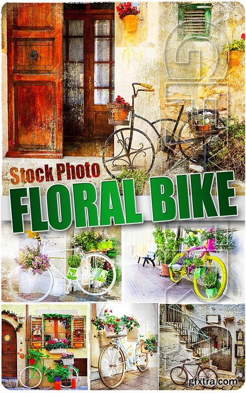 Floral bike - UHQ Stock Photo