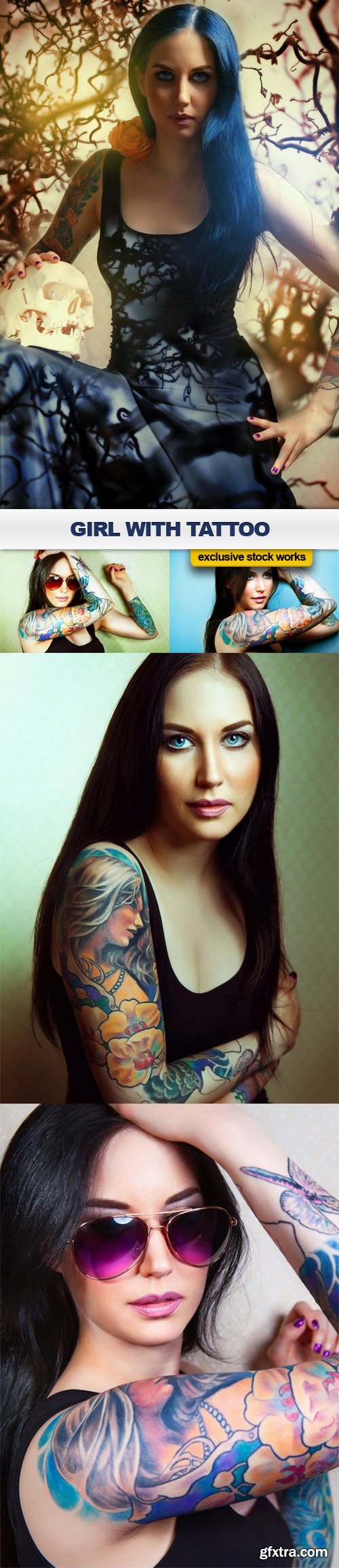 Girl with tattoo - 5 UHQ JPEG