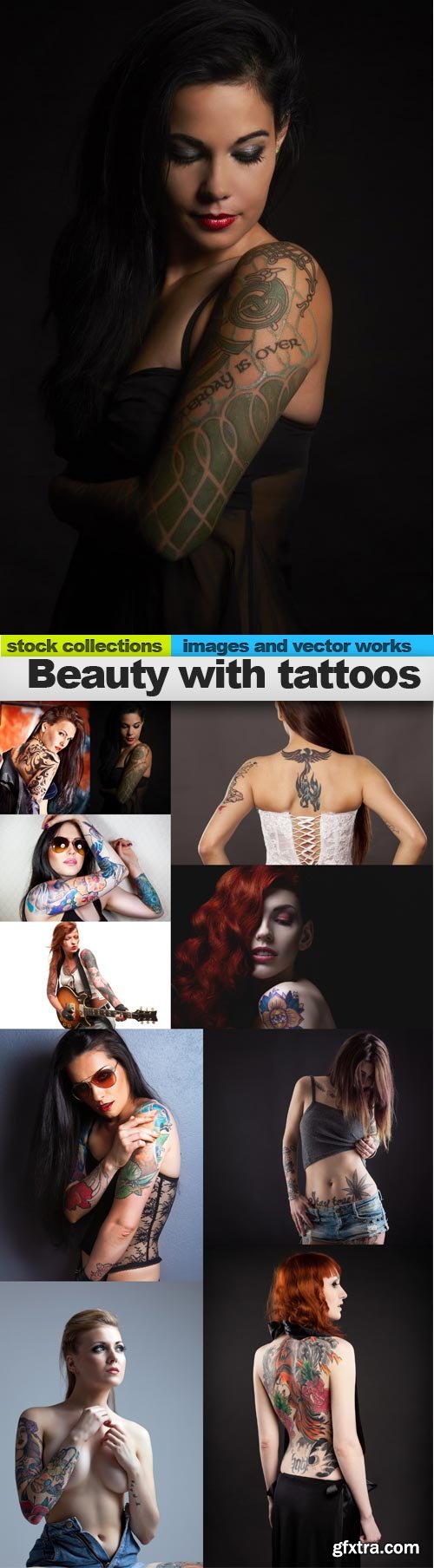 Beauty with tattoos, 10 x UHQ JPEG