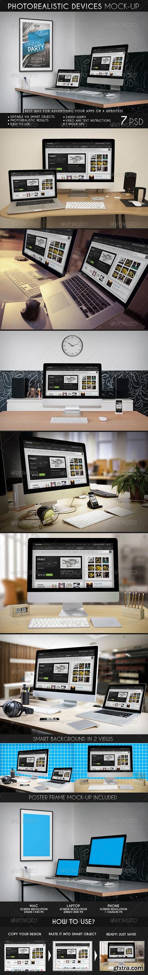 GraphicRiver - Photorealistic Devices Mock-Up 7174023