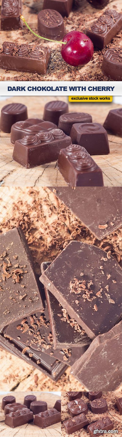 Dark chokolate with cherry - 5 UHQ JPEG