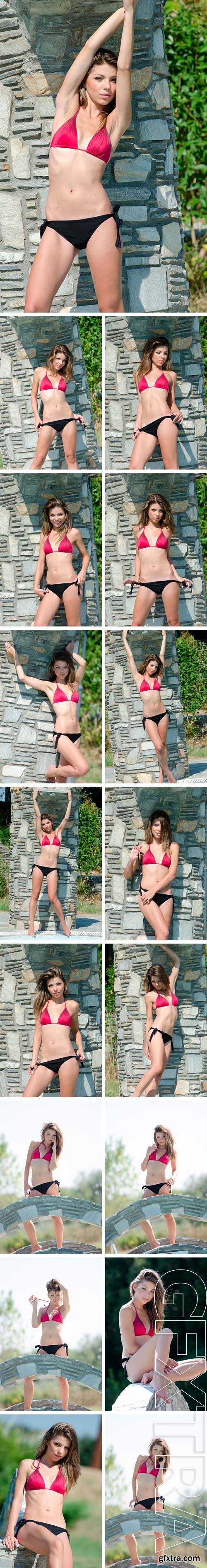 Stock Photos - Ex Greek beauty pageant winner in bikini