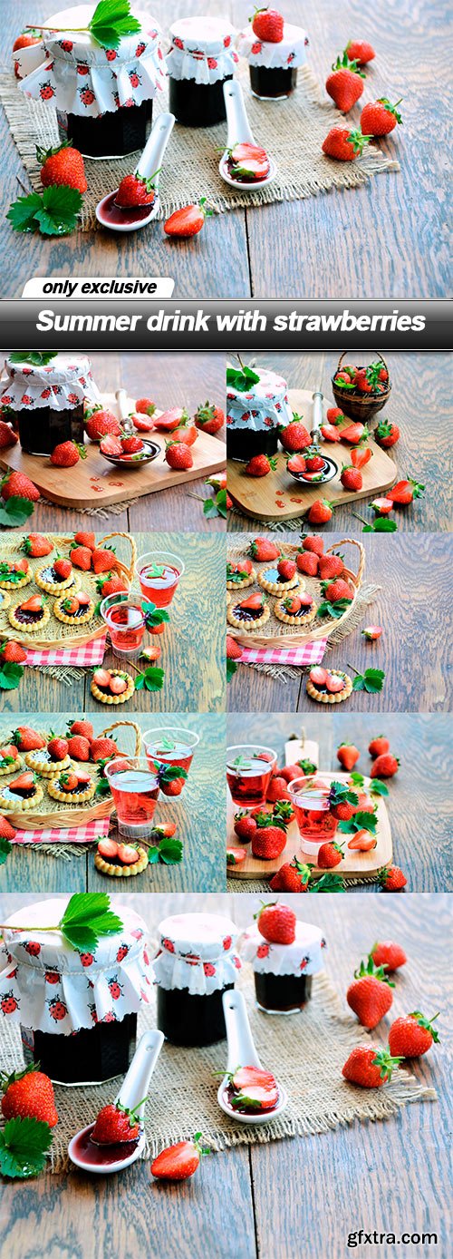 Summer drink with strawberries - 7 UHQ JPEG