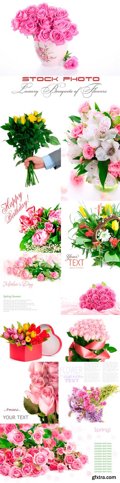 Luxury bouquets of flowers to different holidays