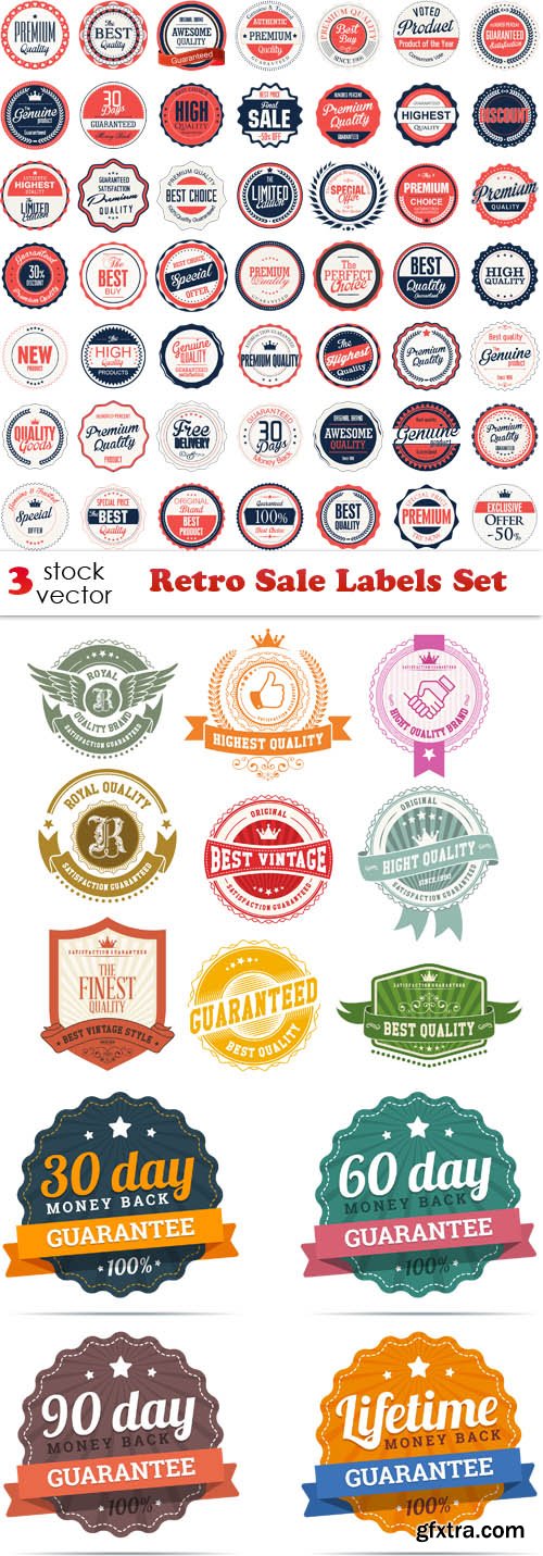 Vectors - Retro Sale Labels Set