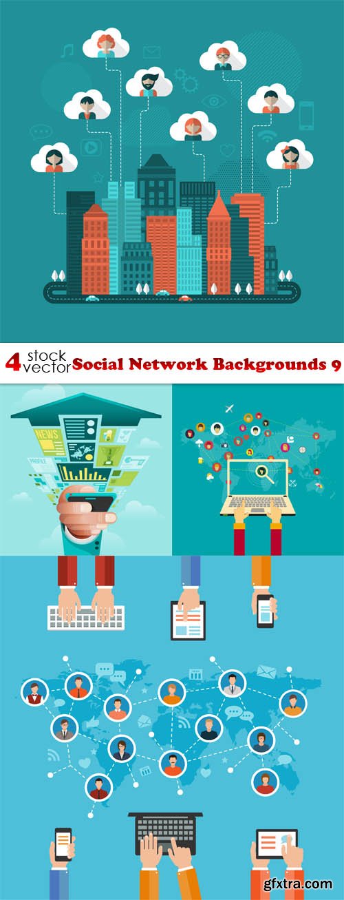 Vectors - Social Network Backgrounds 9