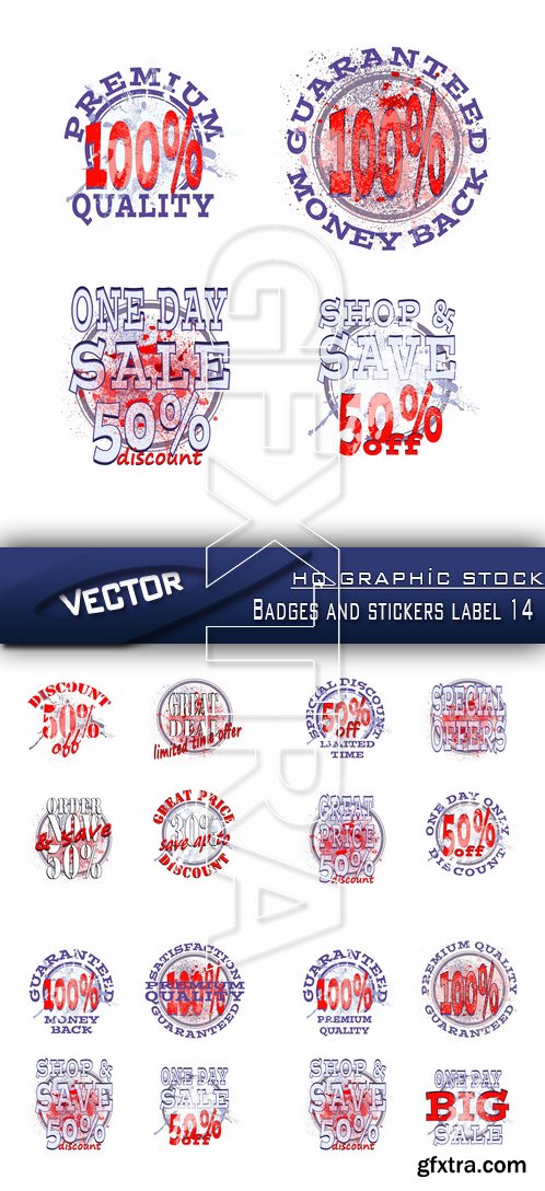 Stock Vector - Badges and stickers label 14