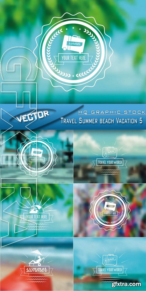 Stock Vector - Travel Summer beach Vacation 5