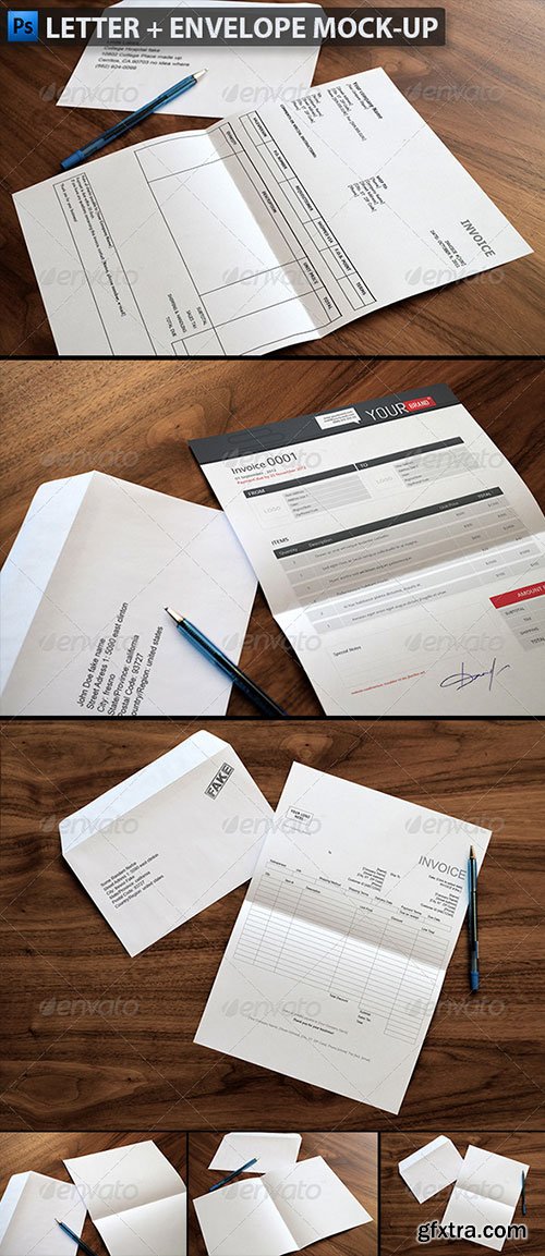 GraphicRiver - Letter & Envelope Mock-ups