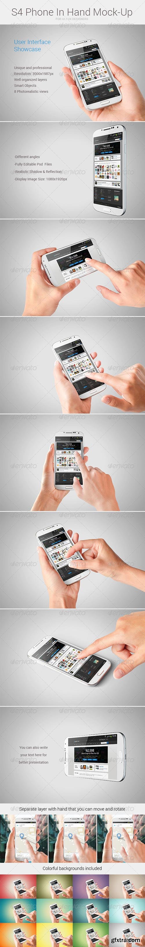 GraphicRiver - S4 Phone In Hand Mock-Up 5965017