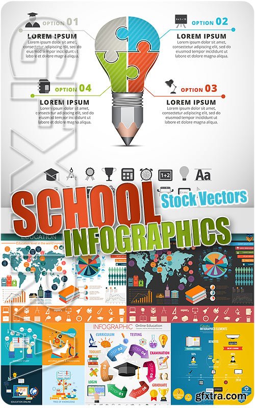 School infographics - Stock Vectors