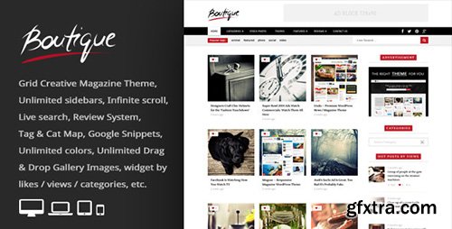 ThemeForest - Boutique Grid v1.6 - Creative Magazine WordPress Theme - 6953175