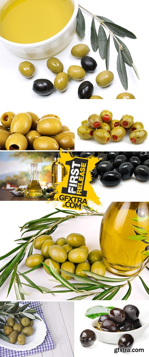 Stock Images Green and black olives