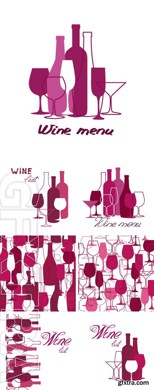 Stock Vectors - Restaurant or wine bar menu design. Seamless vector illustration