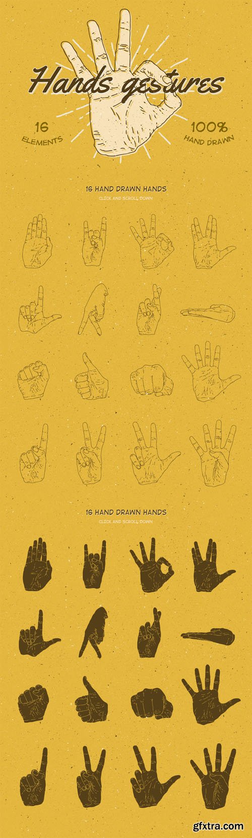 16 Hands Gestures - CM 162140