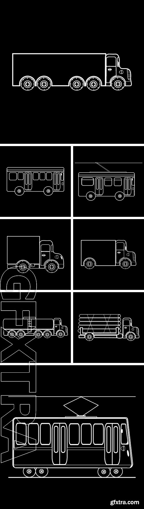 Stock Vectors - Transport. Black and white silhouette of the car