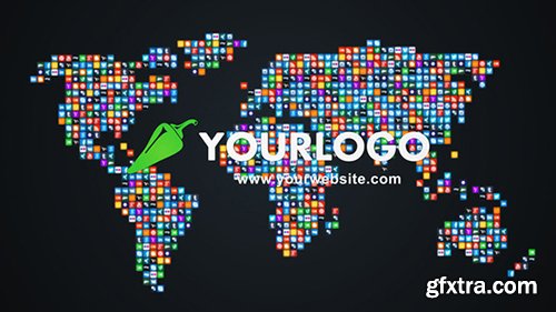 Videohive Social World-Map 11430992 (Video-Instruction and 30x Icons are included)