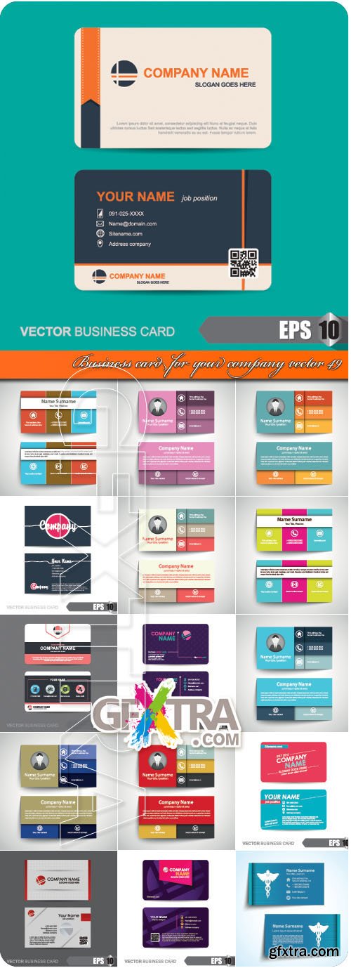 Business card for your company vector 49