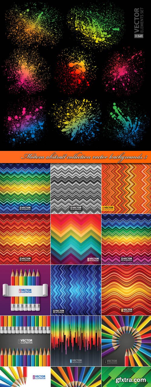 Modern abstract collection vector backgrounds 3