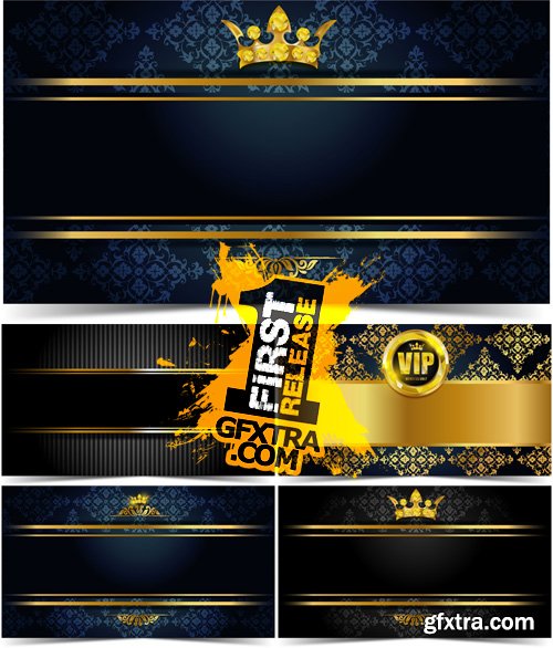5 Vip Vector Cards Set