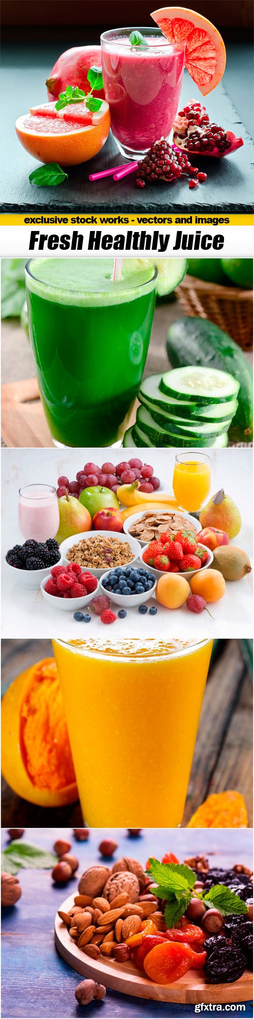 Fresh Healthy Juice & Food - 5x JPEGs