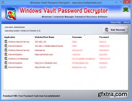 Windows Vault Password Decryptor v3.5 Portable