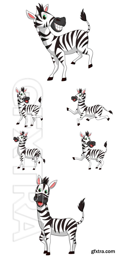 Stock Vectors - Cute zebra cartoon